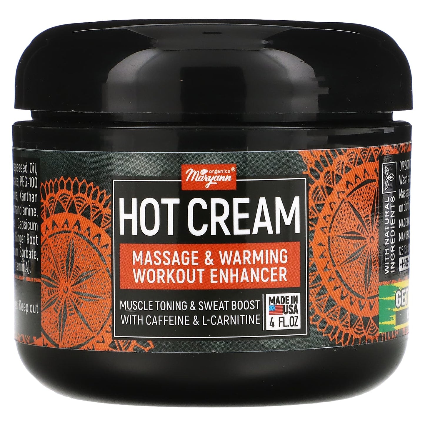 Maryann Organics-Hot-Cream-Massage & Warming  Workout Enhancer-4 fl oz