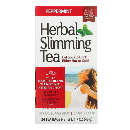 21st Century-Herbal Slimming Tea-Peppermint-Caffeine Free-24 Tea Bags-1.7 oz (48 g)