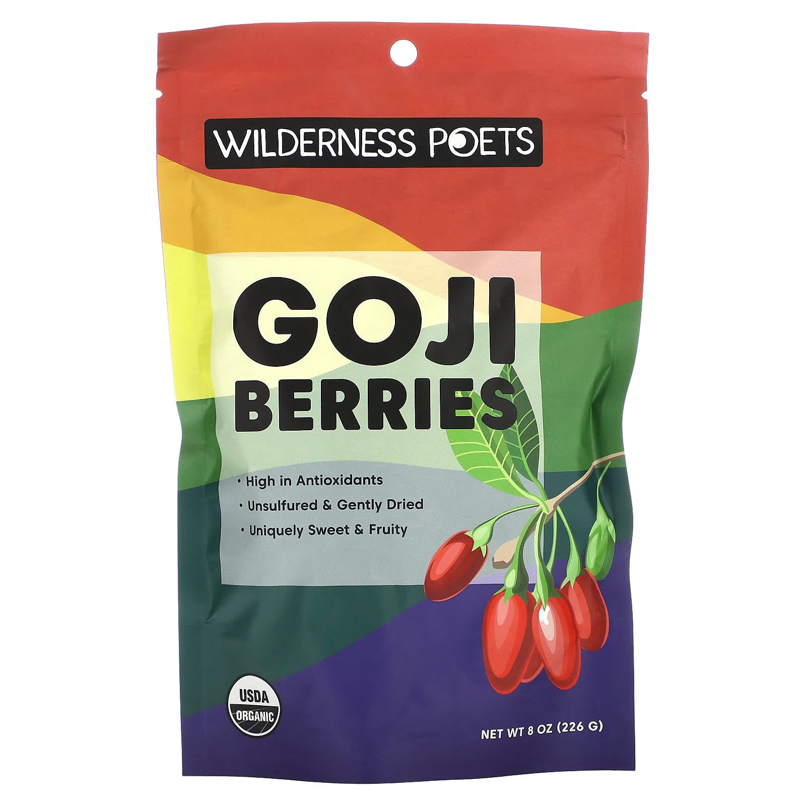 Wilderness Poets-Organic Goji Berries-8 oz (226 g)