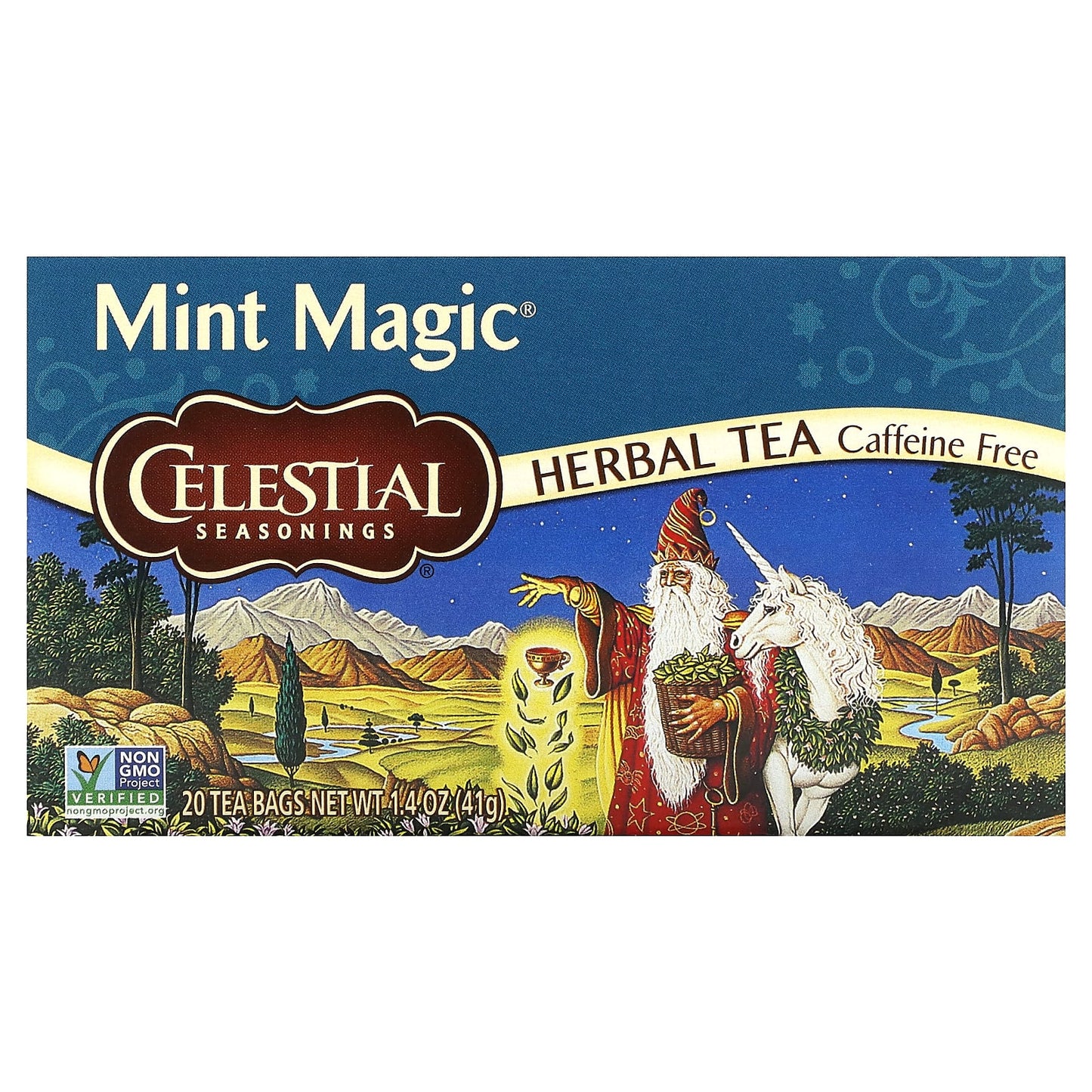 Celestial Seasonings-Herbal Tea-Mint Magic-Caffeine Free-20 Tea Bags-1.4 oz (41 g)