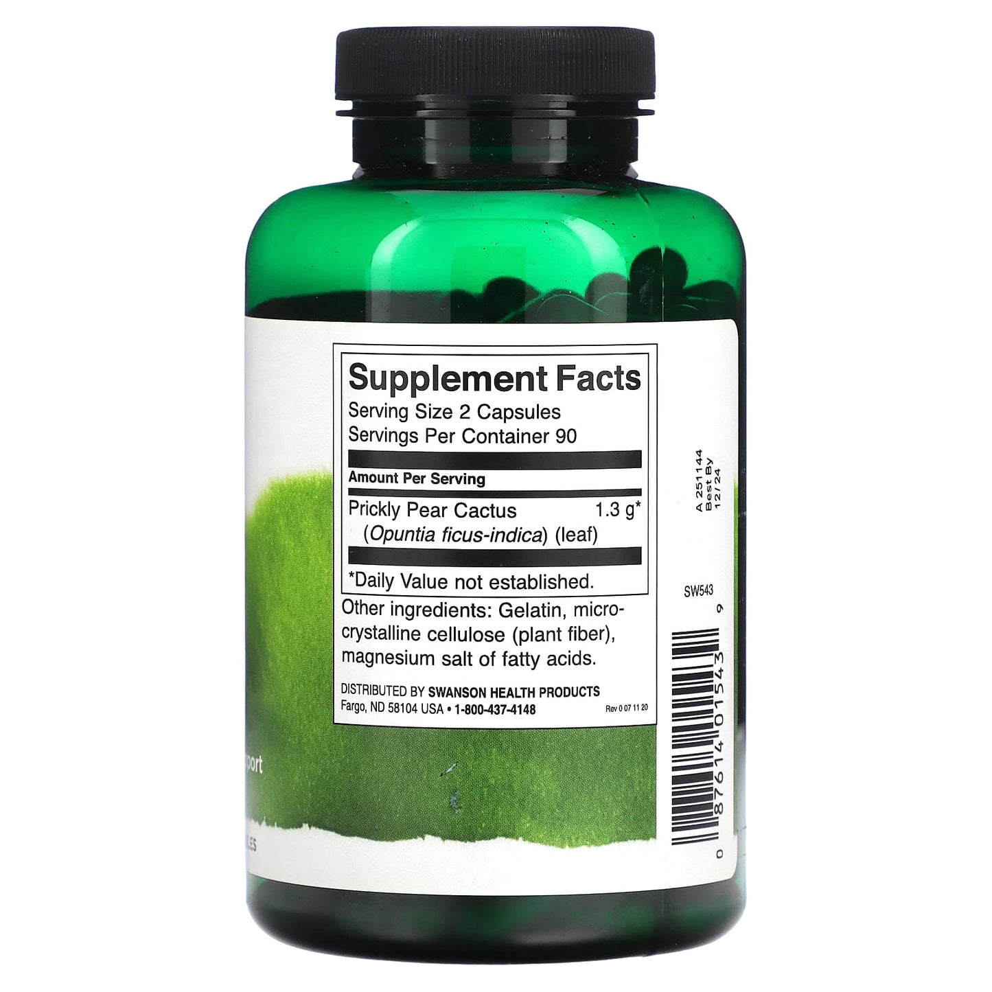 Swanson, Prickly Pear Nopal Cactus, 650 mg, 180 Capsules