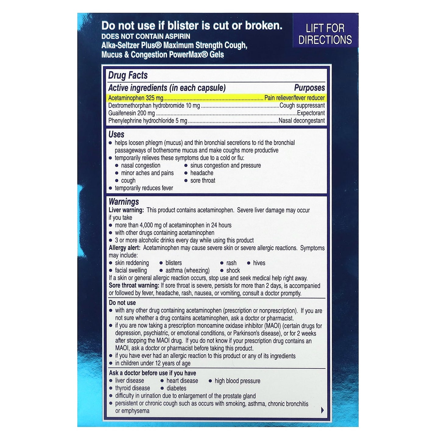 Alka-Seltzer Plus, Cough, Mucus & Congestion PowerMax Gels, Maximum Strength, 24 Liquid Gels