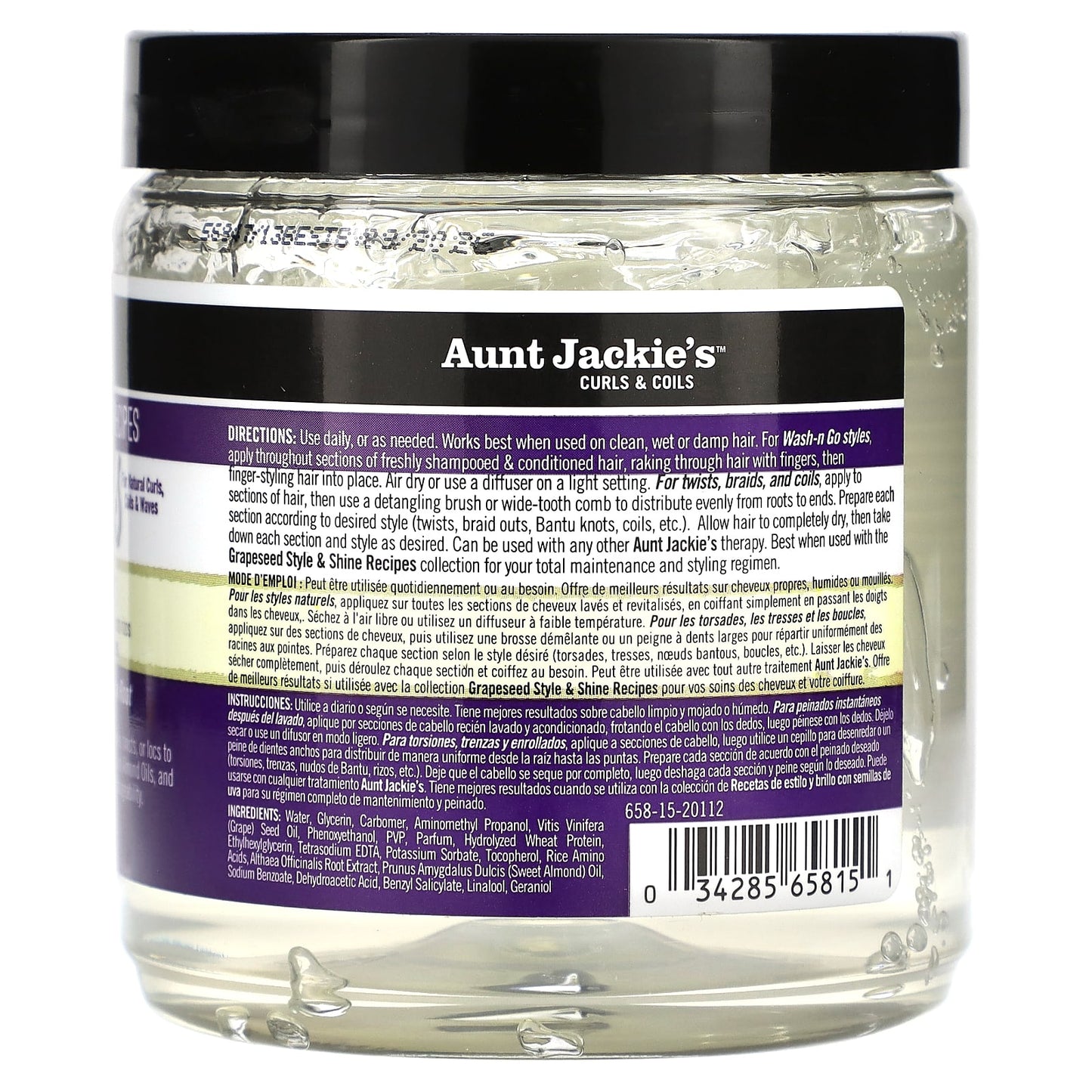 Aunt Jackie's Curls & Coils, Ice Curls, Glossy Curling Jelly, 15 oz (426 g)