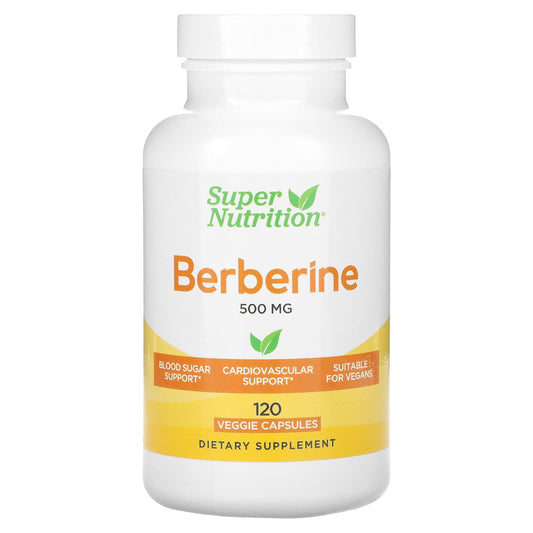 Super Nutrition-Berberine-500 mg-120 Veggie Capsules