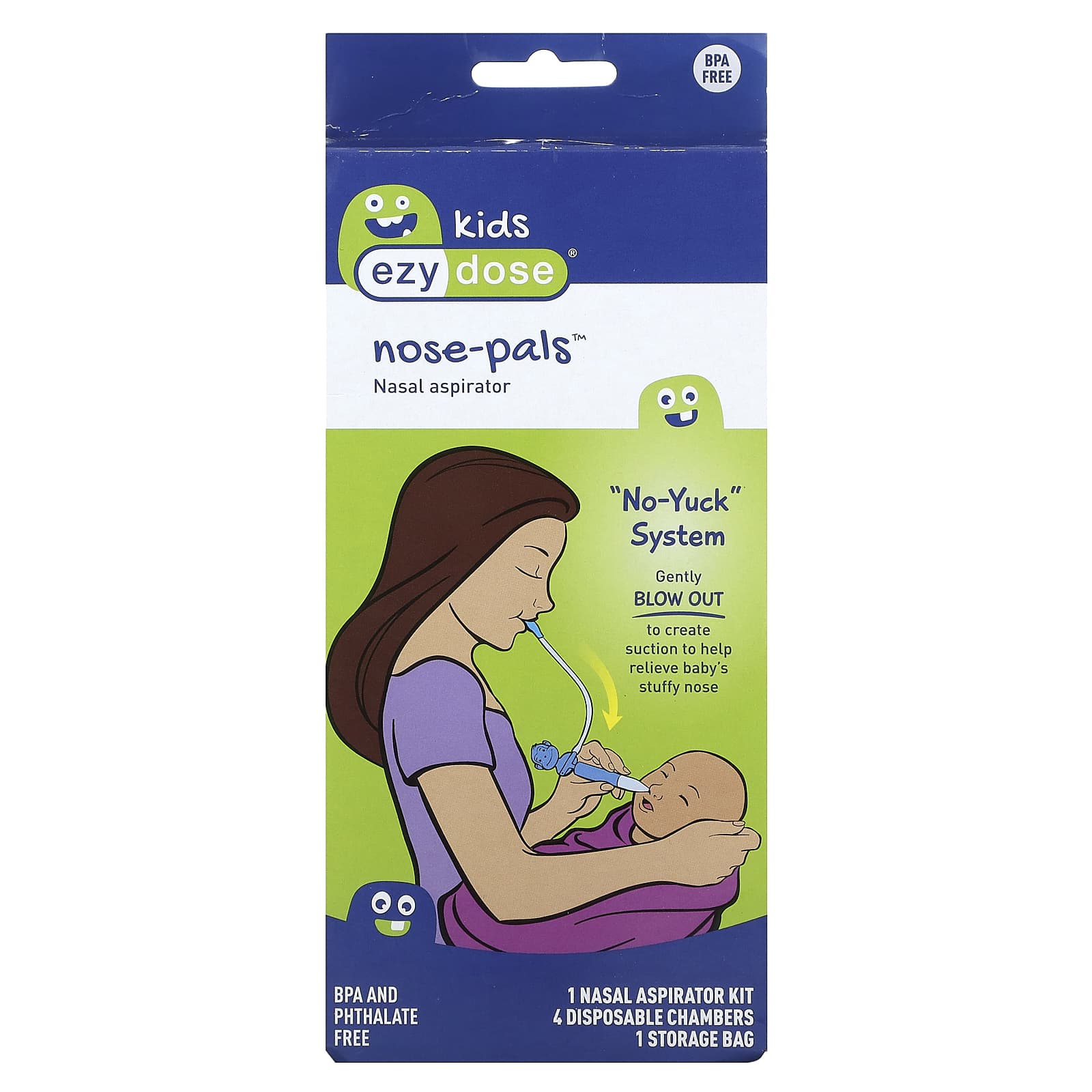 Ezy Dose-Kids-Nose-Pals-Nasal Aspirator-6 Piece Kit