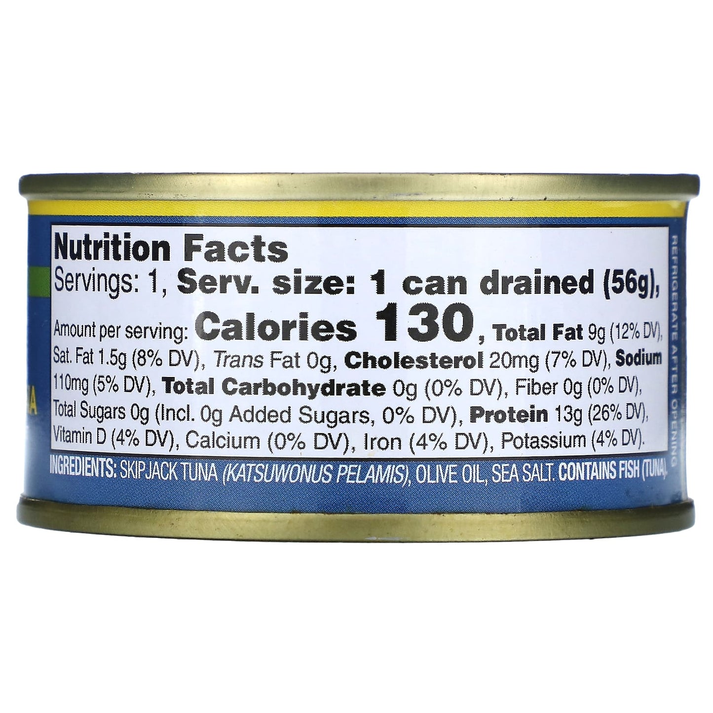 Wild Planet, SkipJack Solid Light Wild Tuna in Pure Olive Oil, 2.82 oz (80 g)