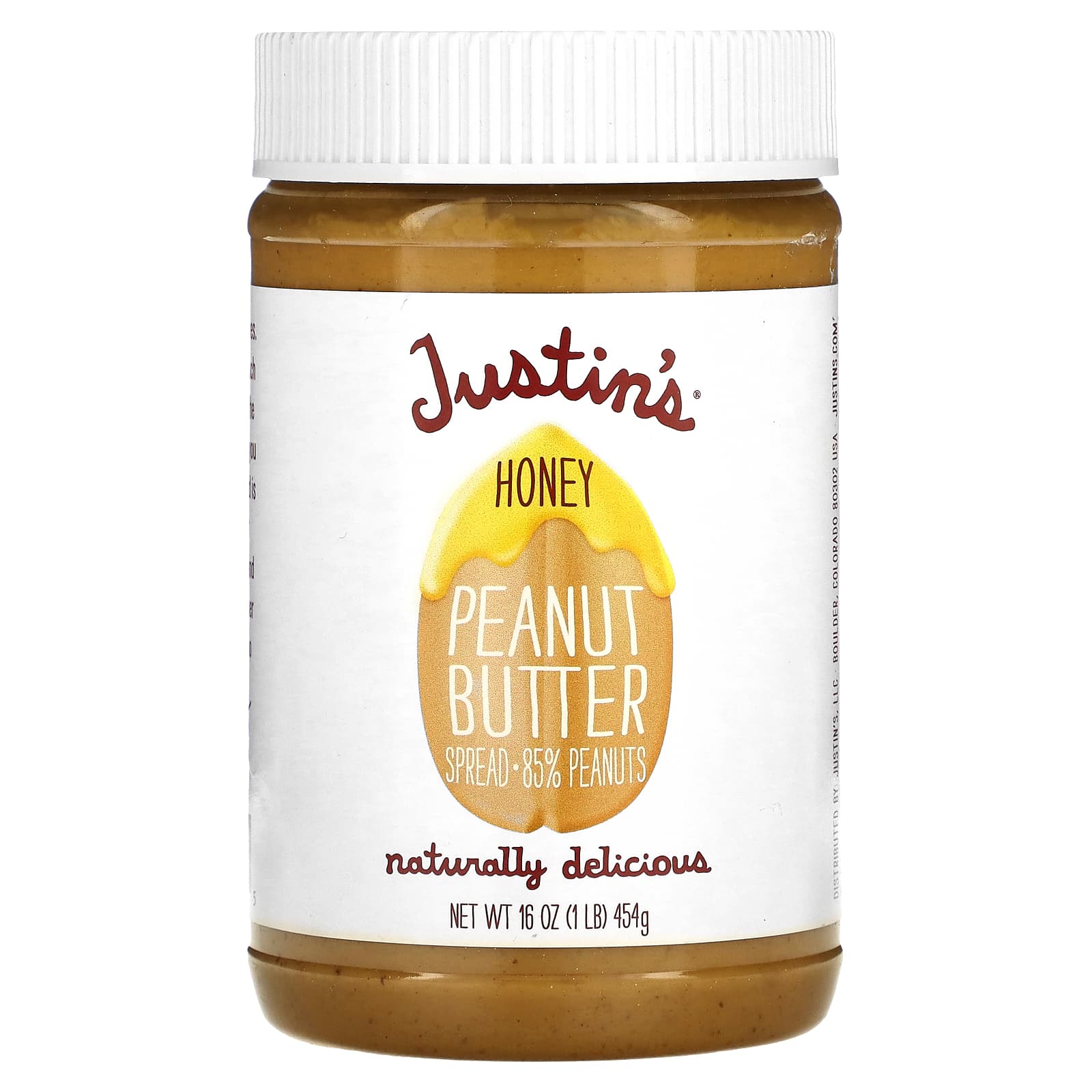 Justin's Nut Butter-Honey Peanut Butter Spread-16 oz (454 g)