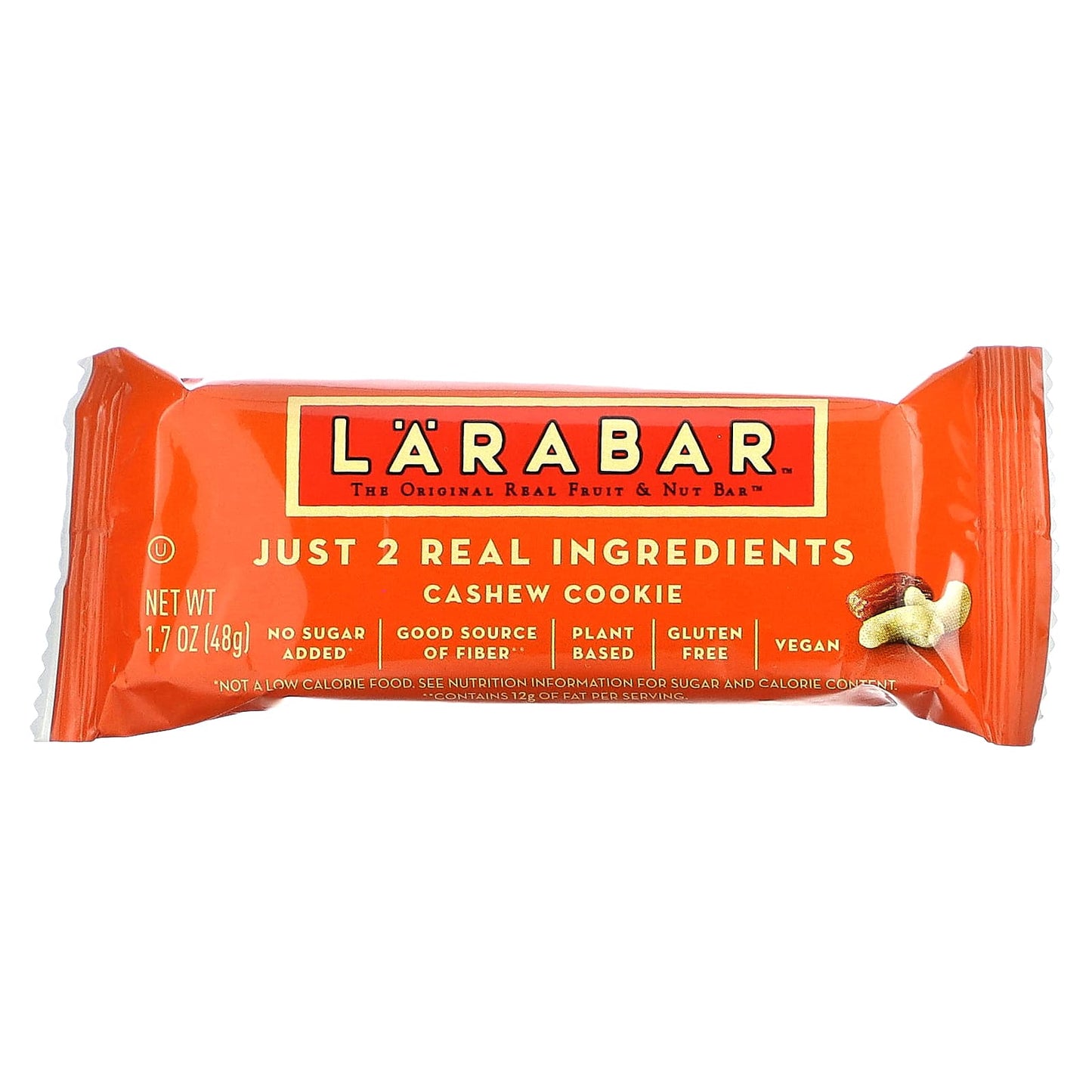 Larabar, The Original Real Fruit & Nut Bar, Cashew Cookie, 6 Bars, 1.7 oz (48 g) Each