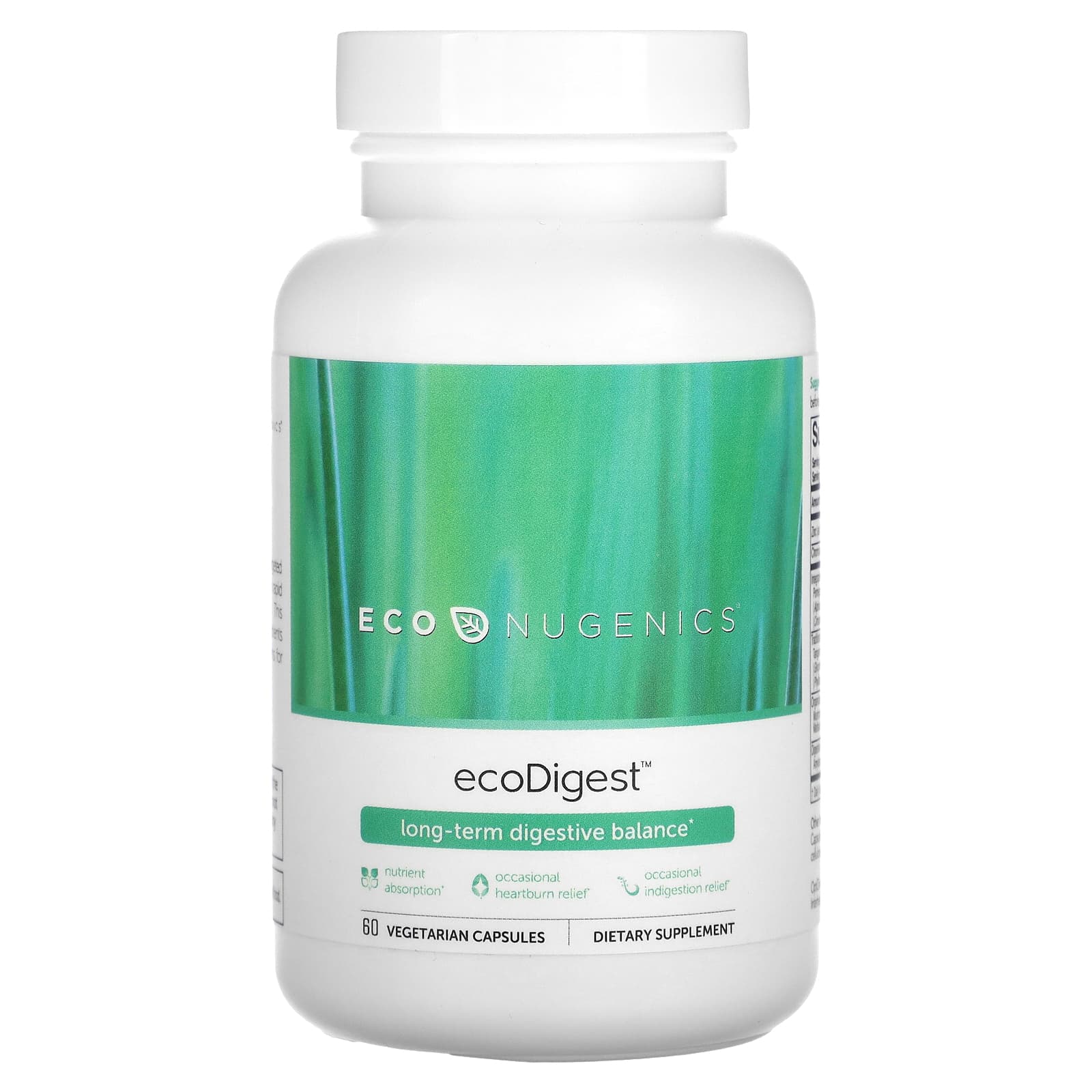 Econugenics-ecoDigest-Long-Term Digestive Balance-60 Vegetarian Capsules