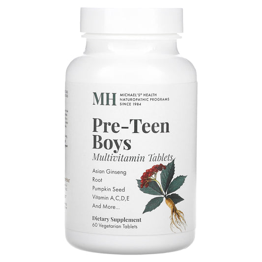 Michael's Naturopathic-Pre-Teen Boys Multivitamin-60 Vegetarian Tablets