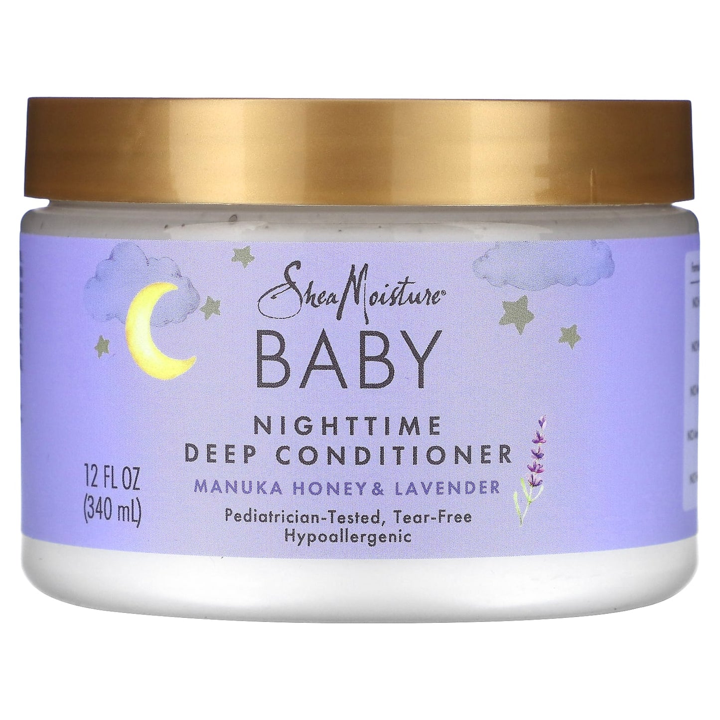 SheaMoisture-Baby-Nighttime Deep Conditioner-Manuka Honey & Lavender-12 fl oz (340 ml)