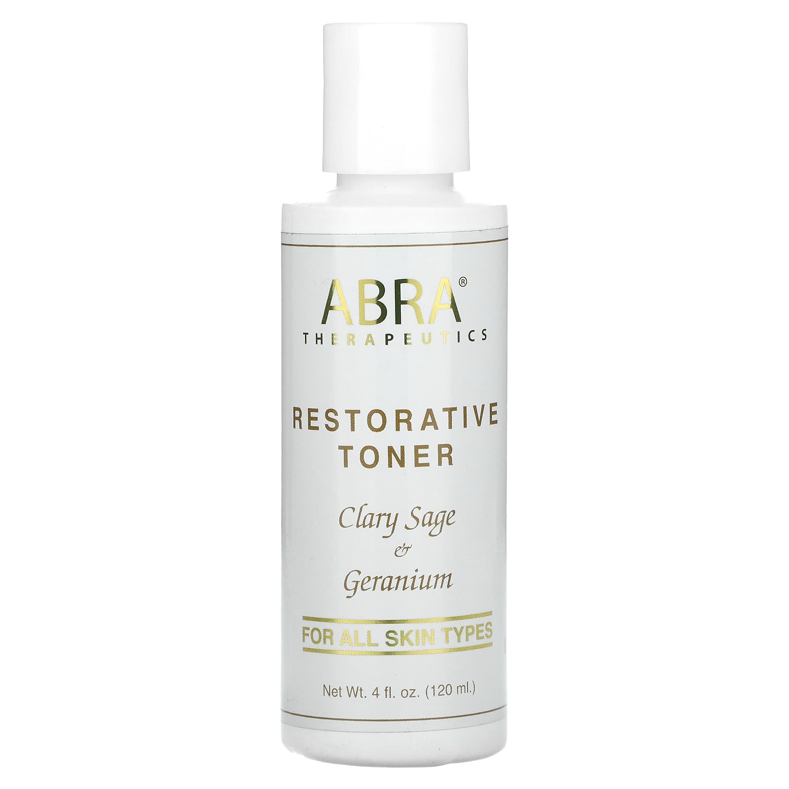 Abra Therapeutics-Restorative Toner-Clary Sage & Geranium-4 fl oz (120 ml)