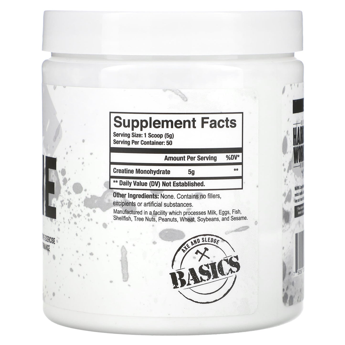 Axe & Sledge Supplements, Basics, Creatine, Unflavored, 8.82 oz (250 g)