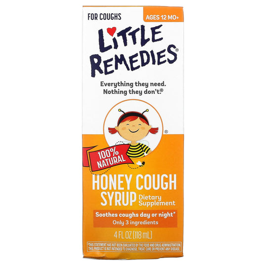 Little Remedies-100% Natural Honey Cough Syrup-Ages 12 Month+-4 fl oz (118 ml)