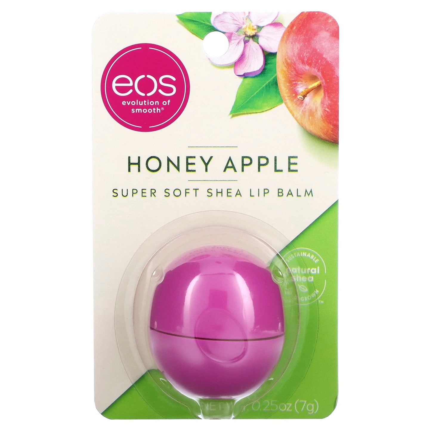 EOS, Super Soft Shea Lip Balm, Honey Apple, 0.25 oz (7 g)