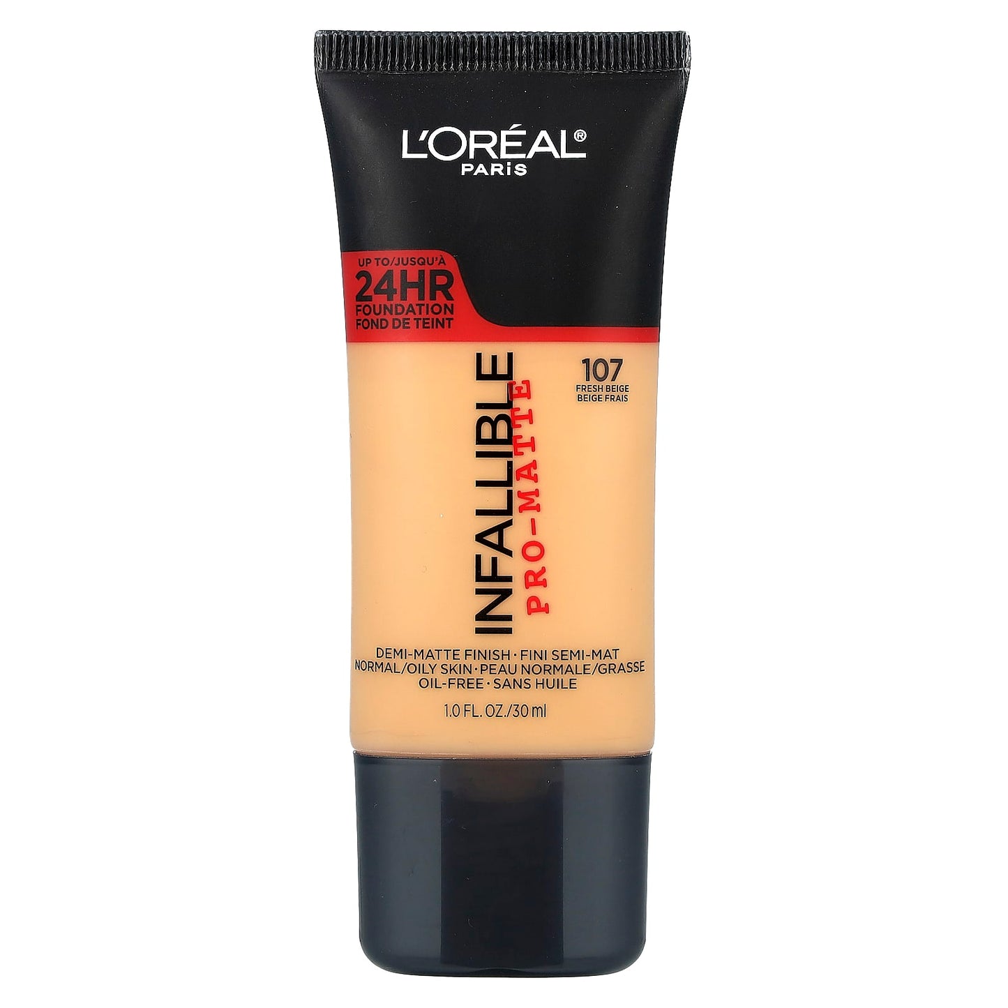 L'Oréal-Infallible Pro-Matte Foundation-107 Fresh Beige-1 fl oz (30 ml)