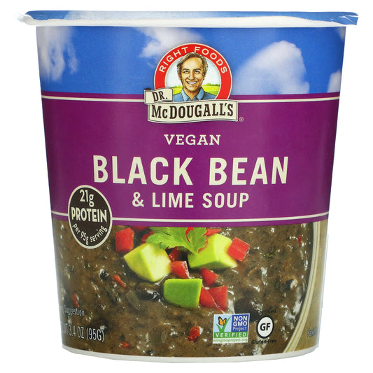 Dr. McDougall's-Vegan Black Bean & Lime Soup-3.4 oz (95 g)