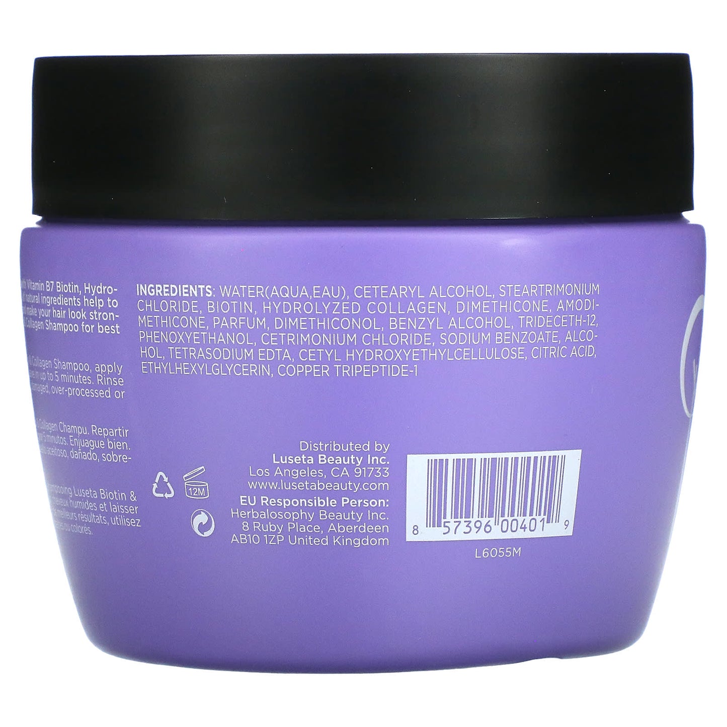 Luseta Beauty, Biotin & Collagen, Hair Mask, 16.9 fl oz (500 ml)