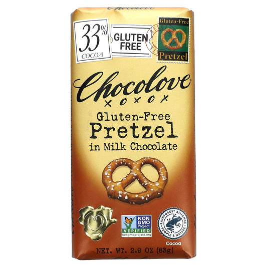 Chocolove-Pretzel in Milk Chocolate-33% Cocoa-2.9 oz (83 g)