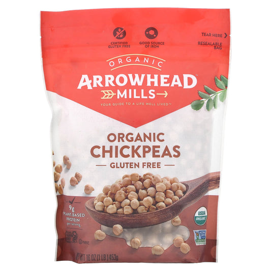 Arrowhead Mills-Organic Chickpeas-16 oz (453 g)