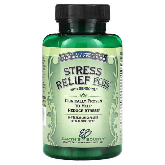 Earth's Bounty-Stress Relief Plus with Sensoril-60 Vegetarian Capsules