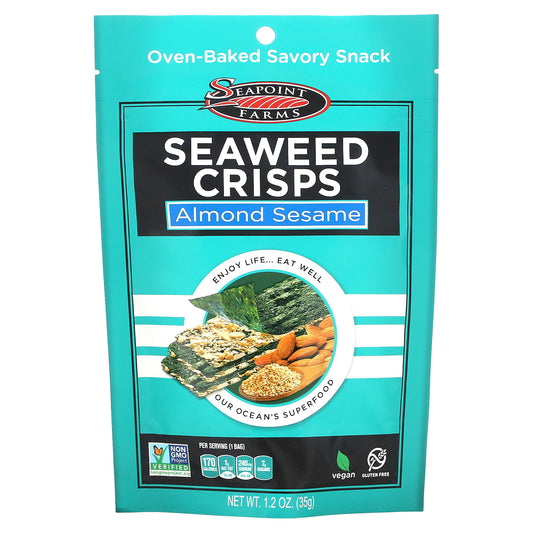 Seapoint Farms-Seaweed Crisps-Almond Sesame-1.2 oz (35 g)