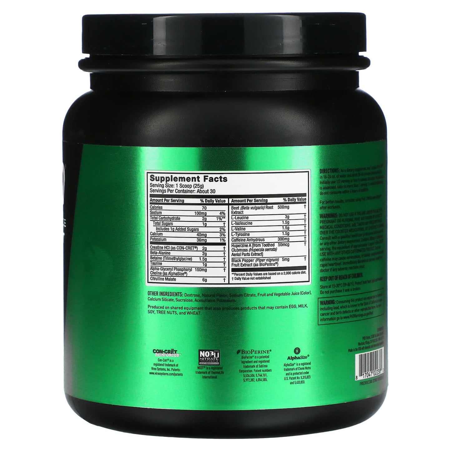 JYM Supplement Science, Pre JYM, High Performance Pre-Workout, Grape Candy, 1.65 lbs (750 g)