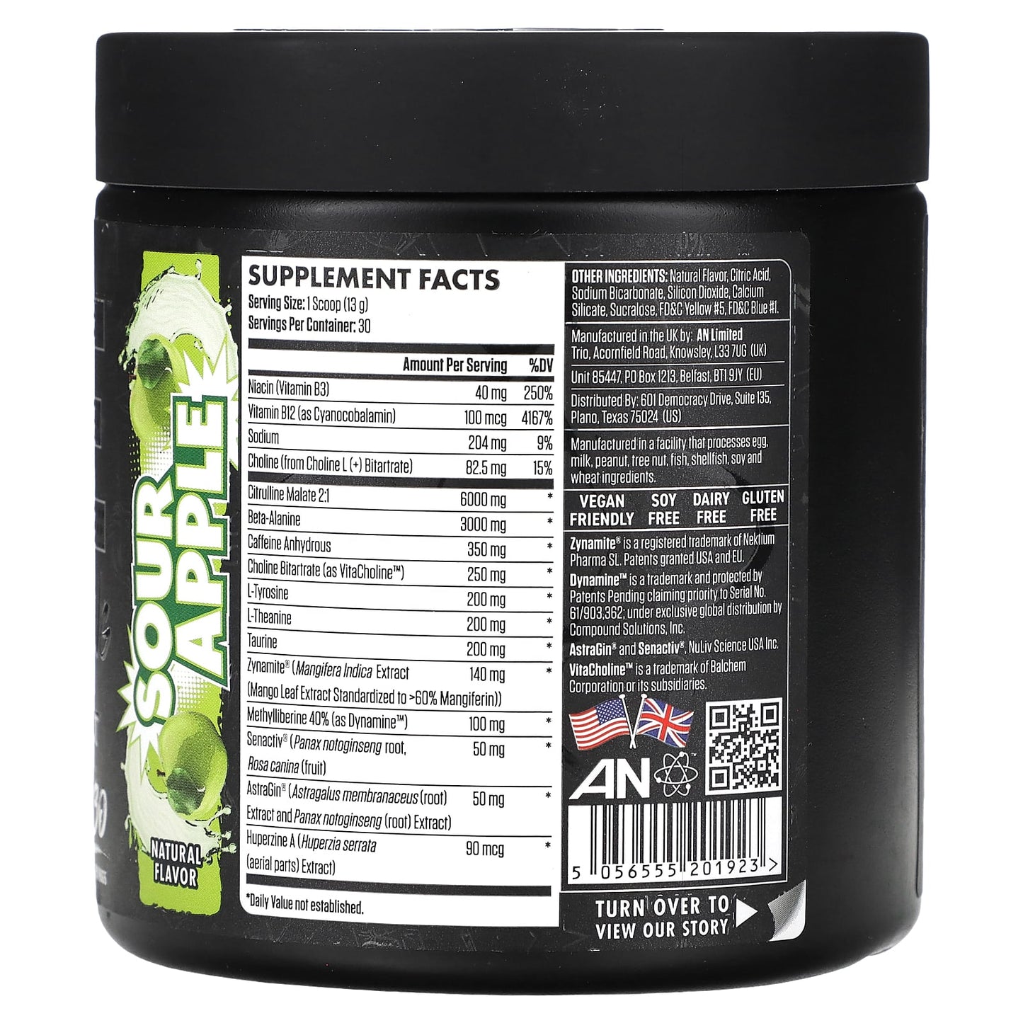 ABE, Ultimate Pre-Workout, Sour Apple, 13.75 oz (390 g)