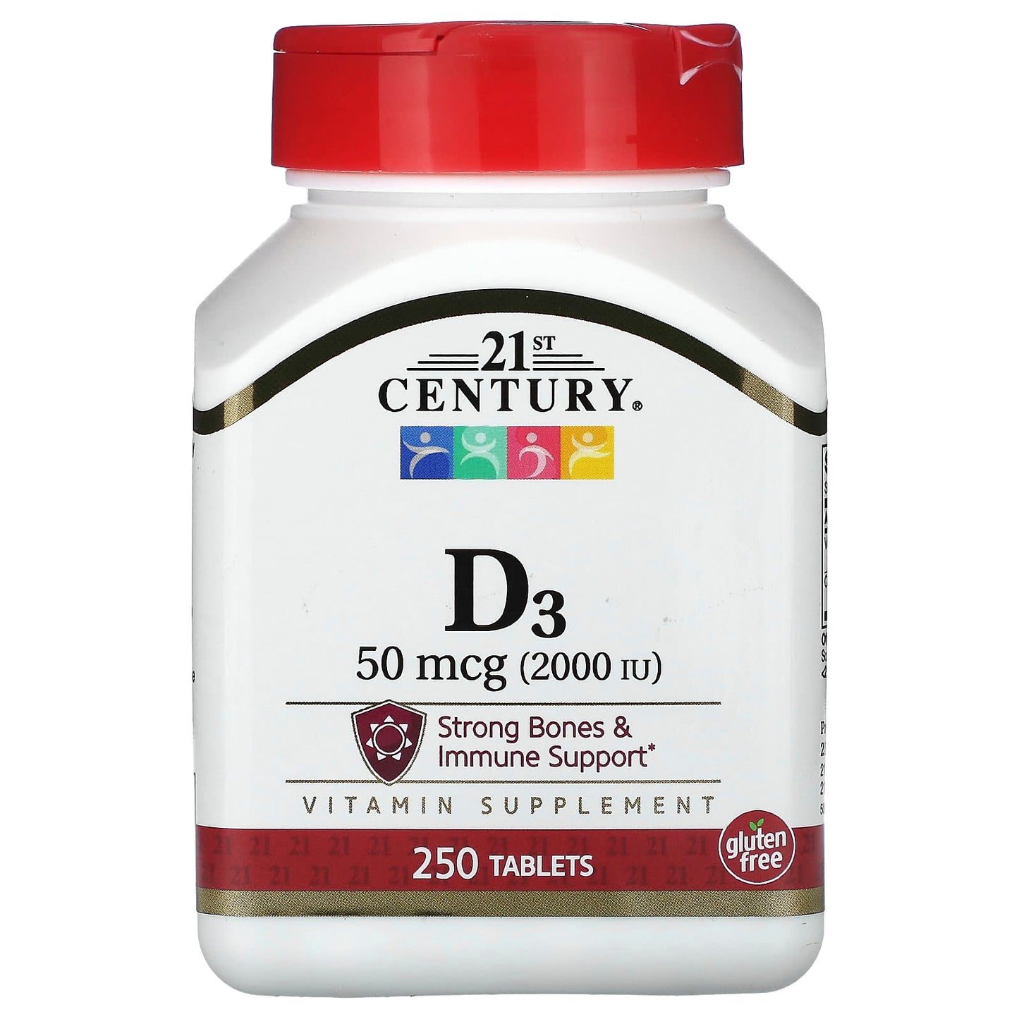 21st Century-D3-50 mcg (2,000 IU)-250 Tablets