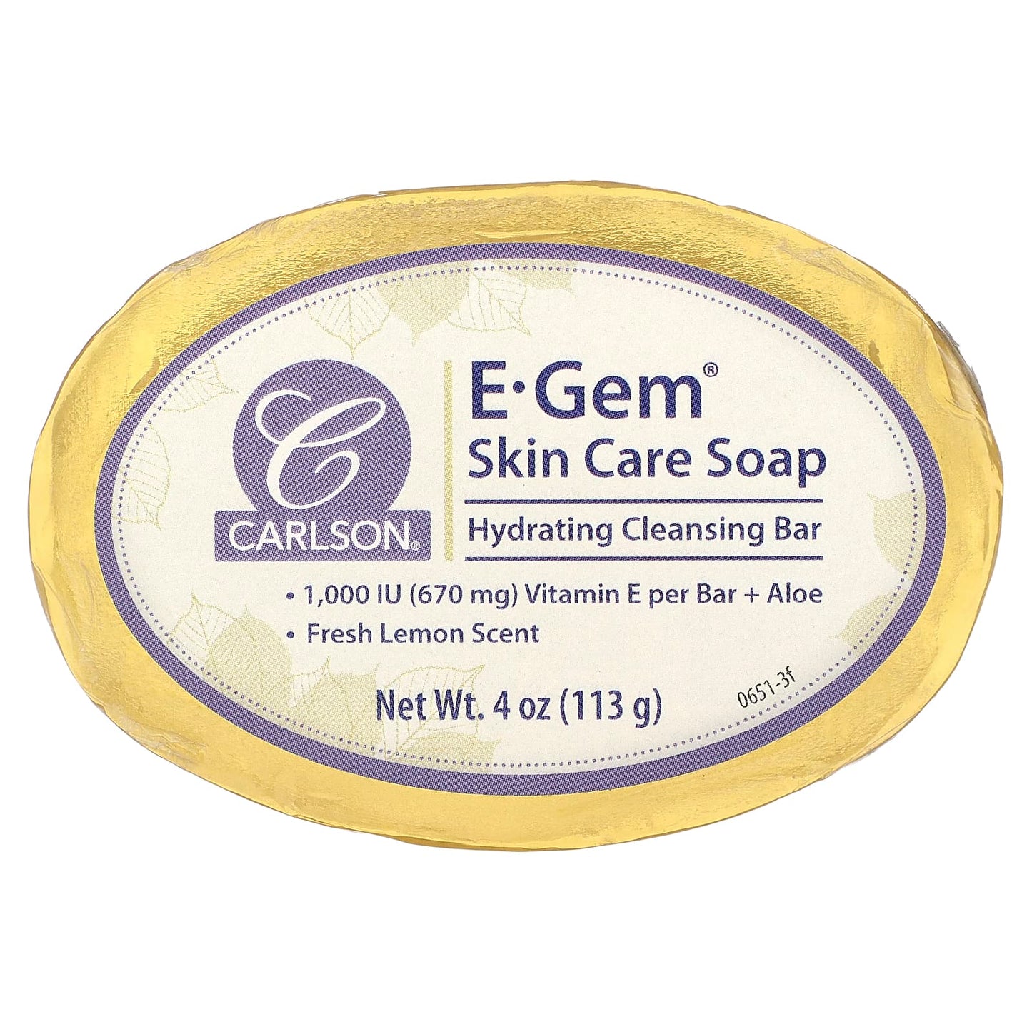 Carlson-E-Gem-Skin Care Bar Soap-Fresh Lemon-4 oz (113 g)