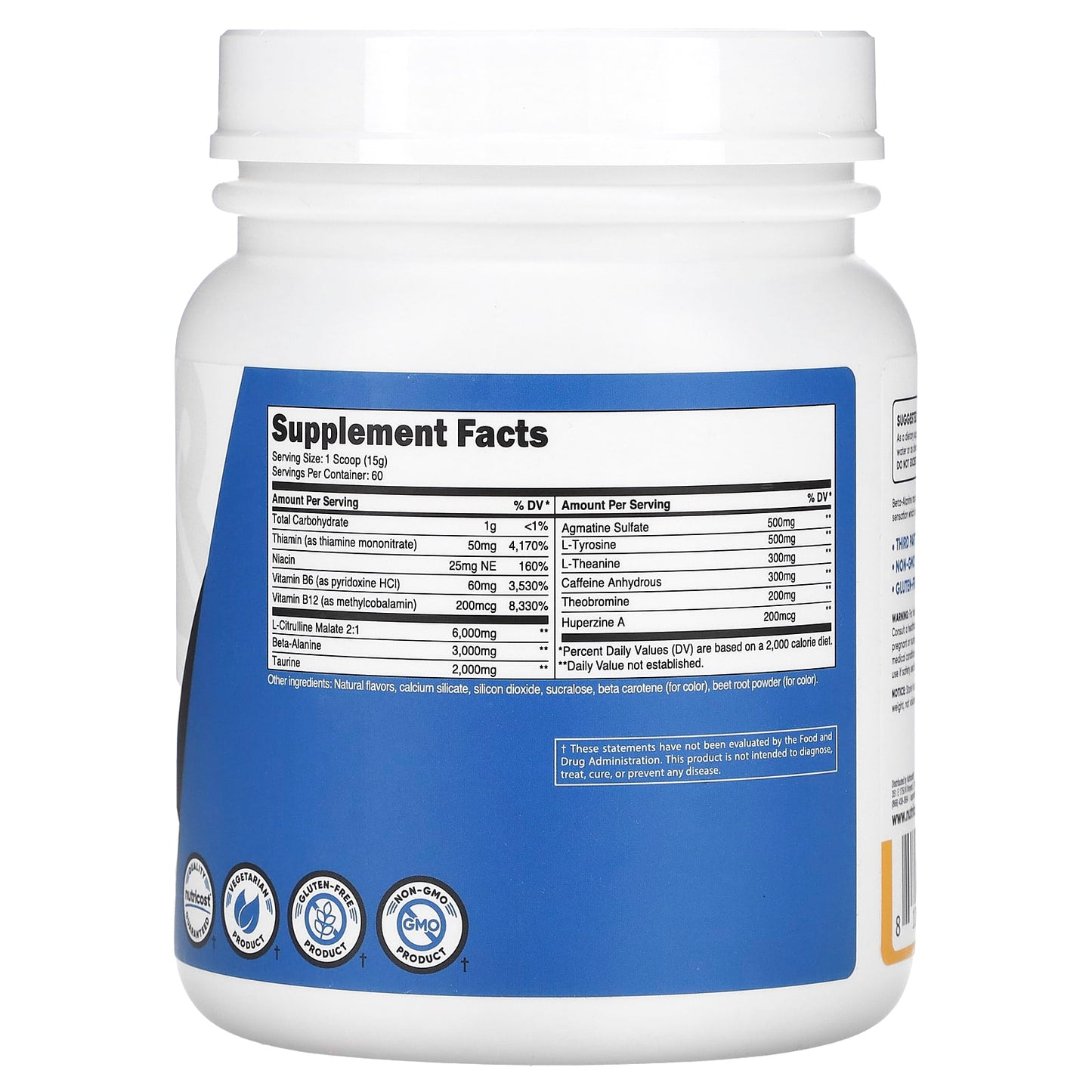 Nutricost, Performance, PRE, Pre-Workout Complex, Peach Mango, 1.98 lb (900 g)