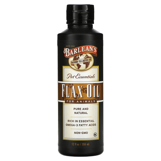 Barlean's-Pet Essentials-Flax Oil For Animals-12 fl oz (355 ml)