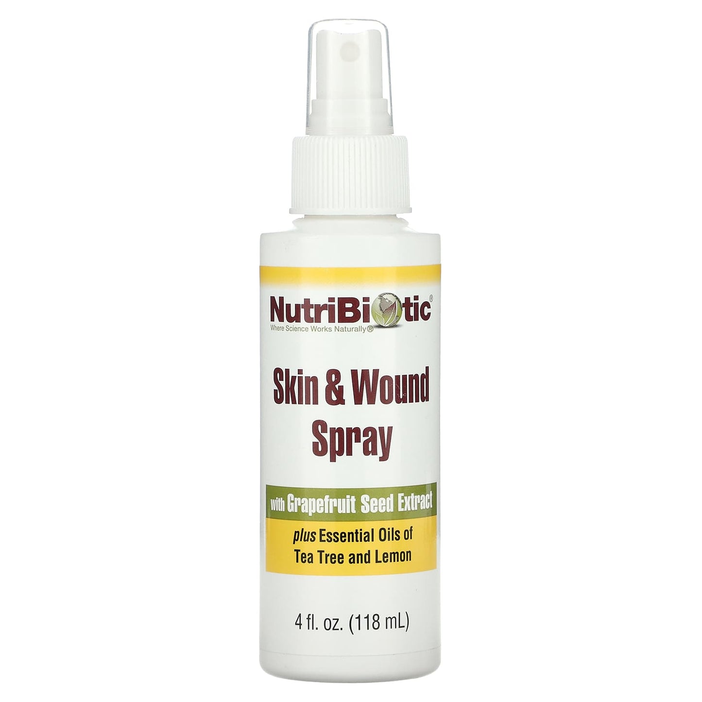 NutriBiotic-Skin & Wound Spray with Grapefruit Seed Extract-4 fl oz (118 ml)