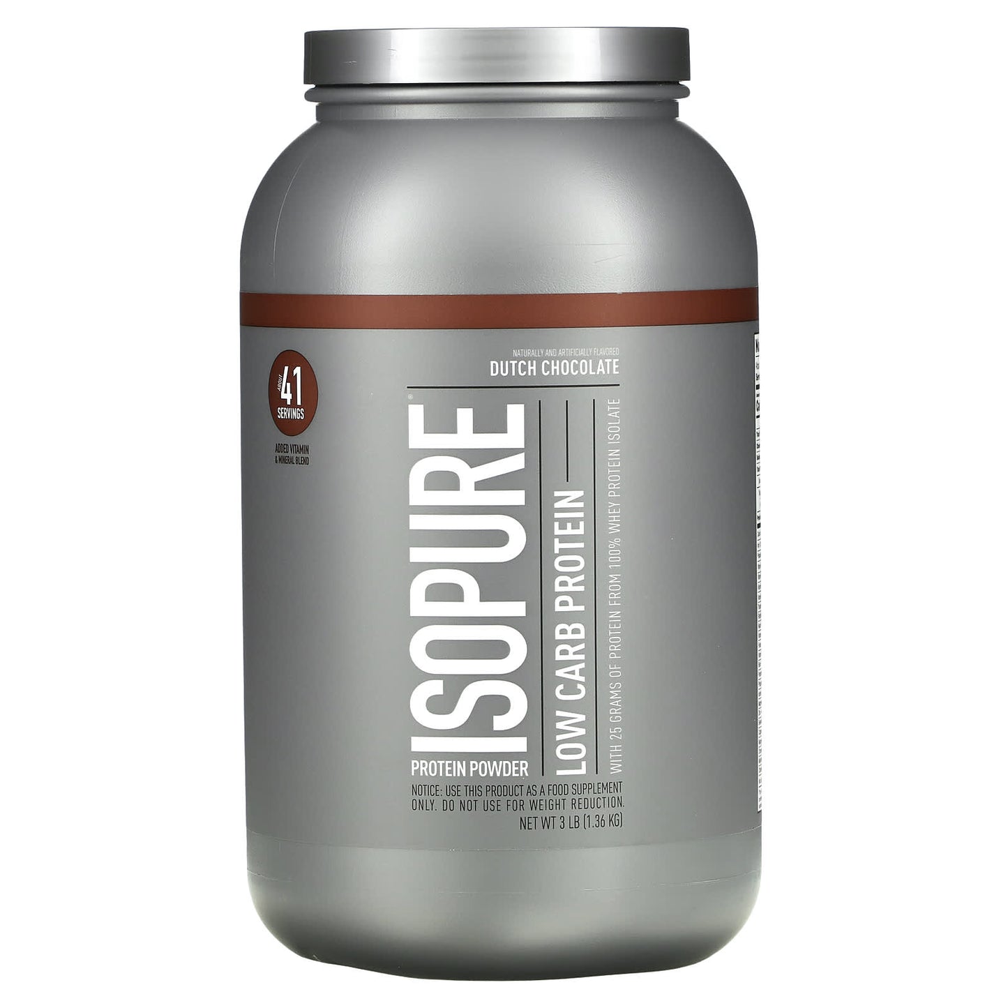 Isopure-Low Carb Protein Powder-Dutch Chocolate-3 lb (1.36 kg)