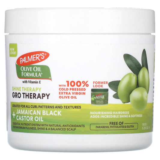 Palmer's-Olive Oil Formula with Vitamin E-Shine Therapy Gro Therapy-5.25 oz (150 g)