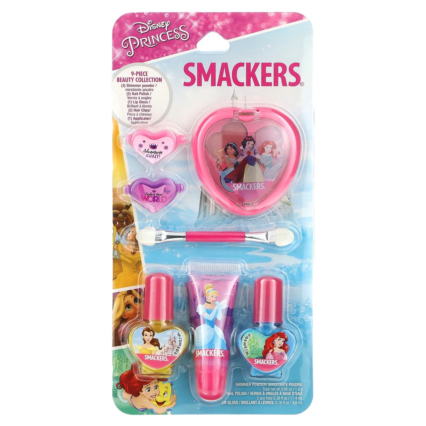 Lip Smacker, Disney Princess Beauty Collection, 9 Piece Kit