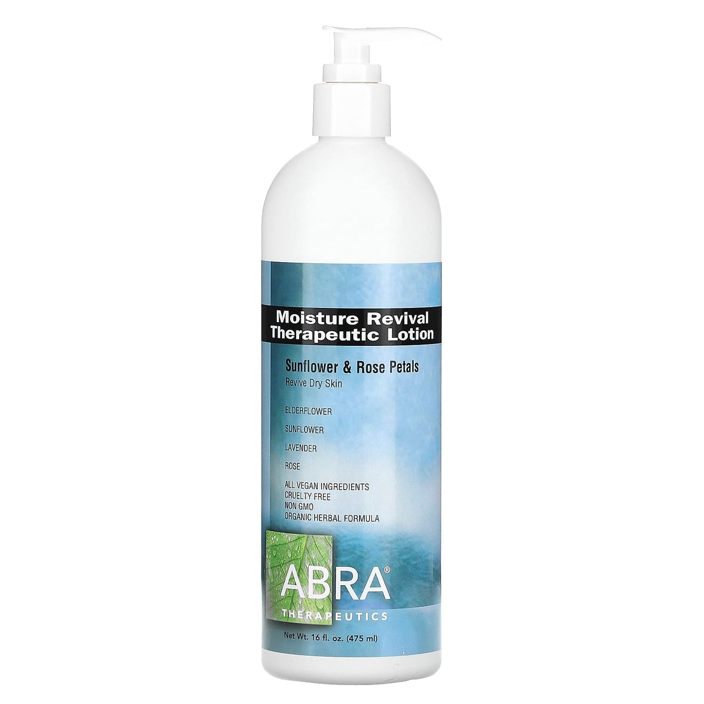 Abra Therapeutics-Moisture Revival Therapeutic Lotion-Sunflower & Rose Petals-16 fl oz (475 ml)