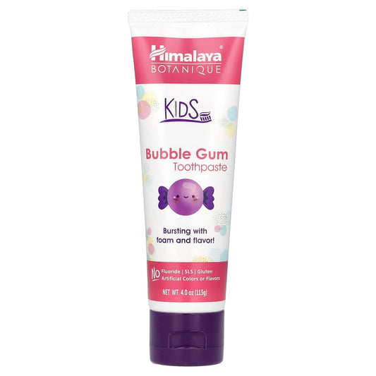 Himalaya-Botanique-Kids Toothpaste-Bubble Gum-4 oz (113 g)