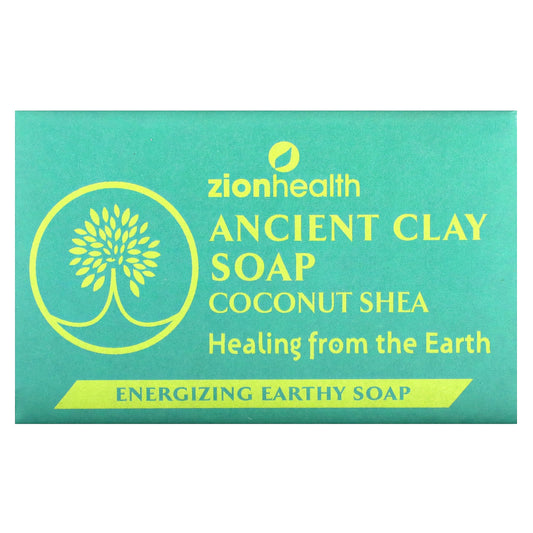 Zion Health-Ancient Clay Bar Soap-Coconut Shea-6 oz (170 g)