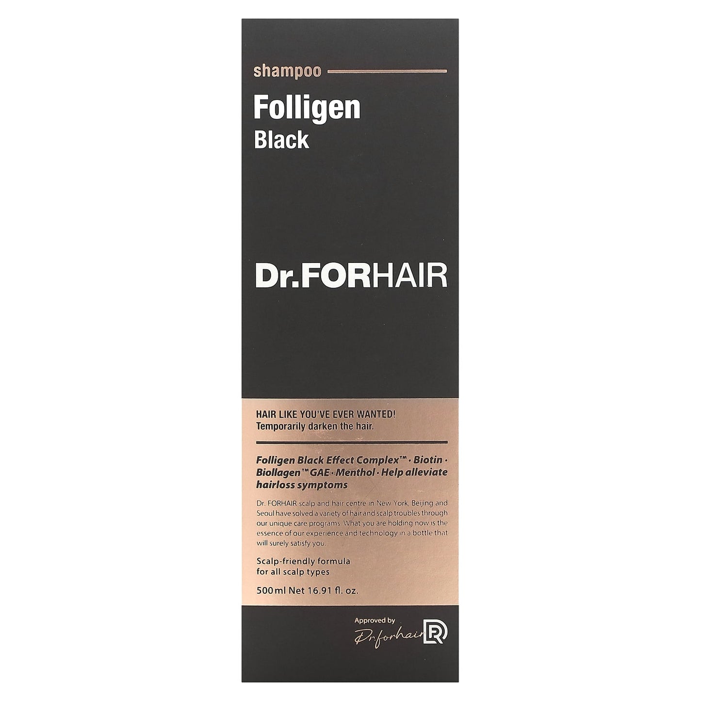 Dr.ForHair, Folligen Shampoo, Black, 16.91 fl oz (500 ml)