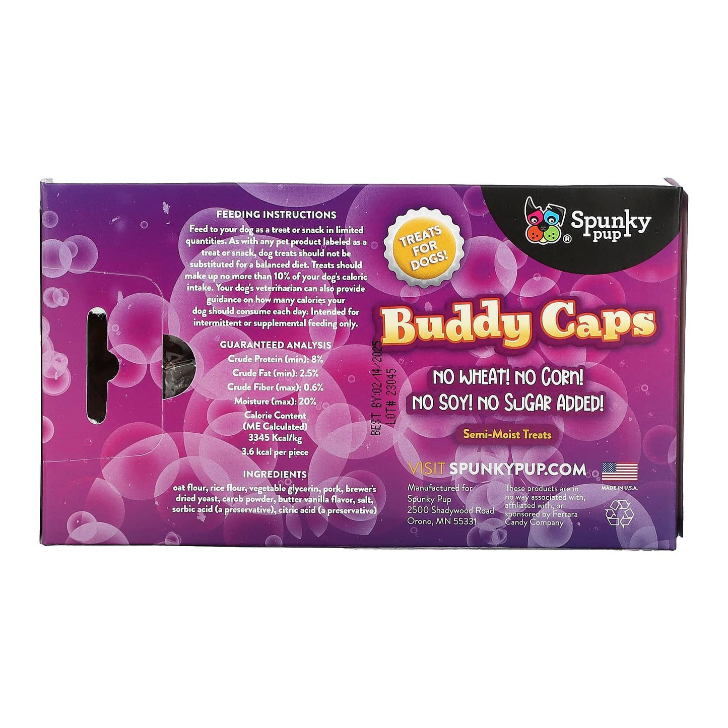 Spunky Pup, Buddy Caps, Treats for Dogs, Pork Flavor, 5 oz (142 g)