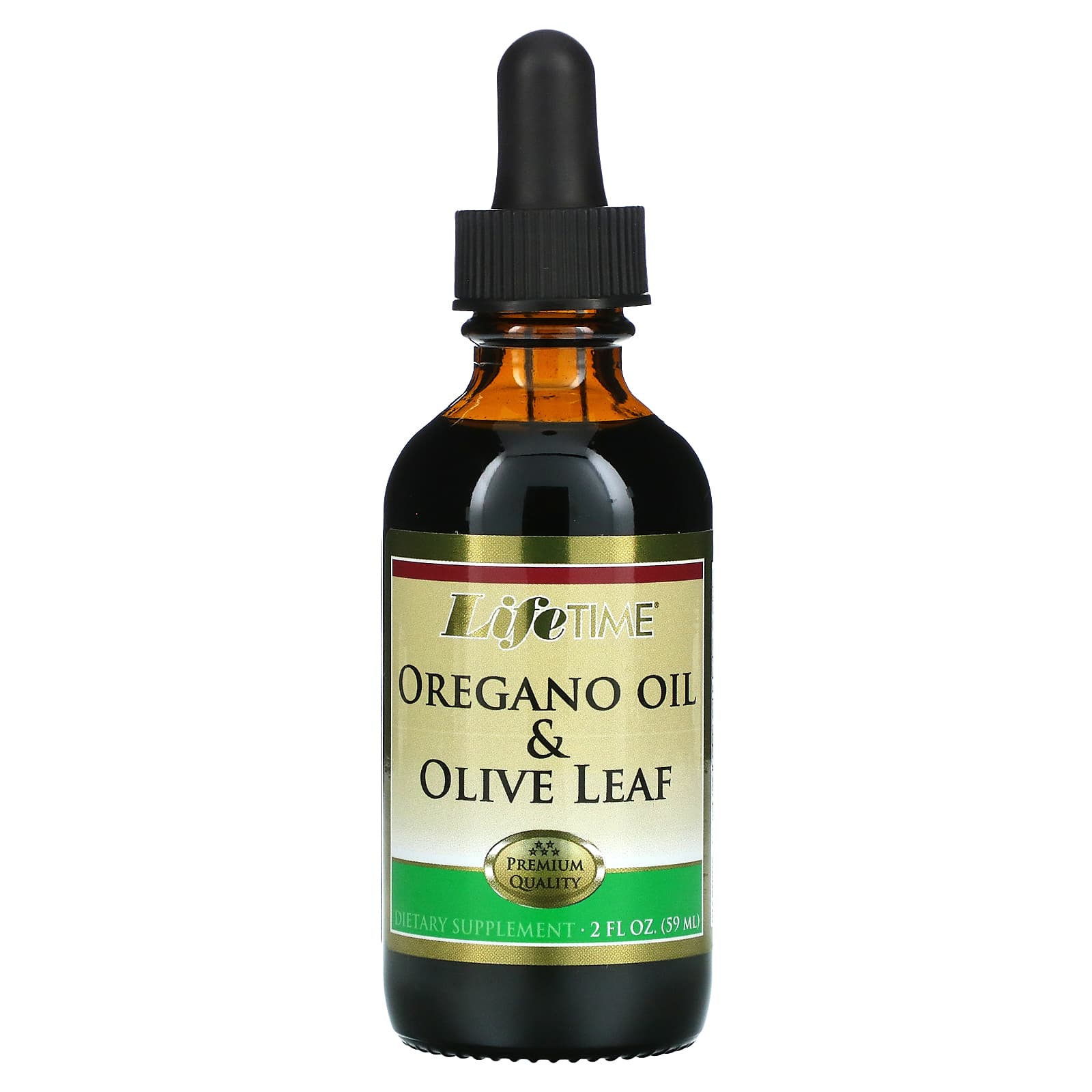 LifeTime Vitamins-Oregano Oil & Olive Leaf-2 fl oz (59 ml)