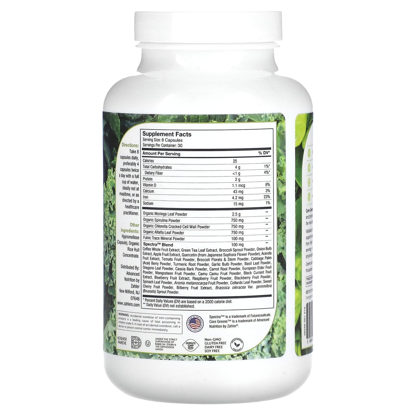 Zahler, Core Greens, Advanced Plant-Based Superfood, 240 Capsules