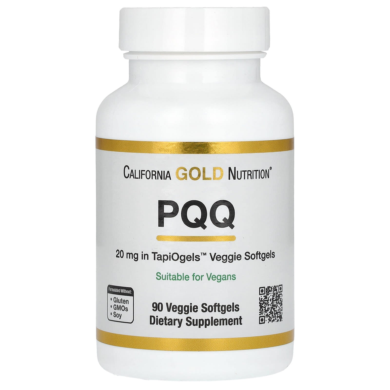 California Gold Nutrition-PQQ-20 mg-90 Veggie Softgels