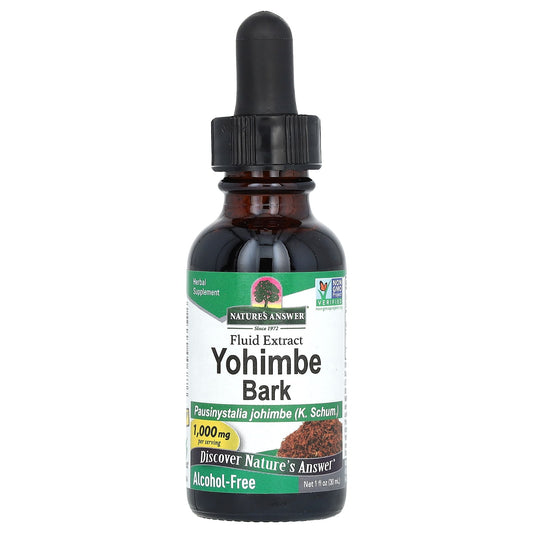 Nature's Answer-Yohimbe Bark-Alcohol-Free-1,000 mg-1 fl oz (30 ml)