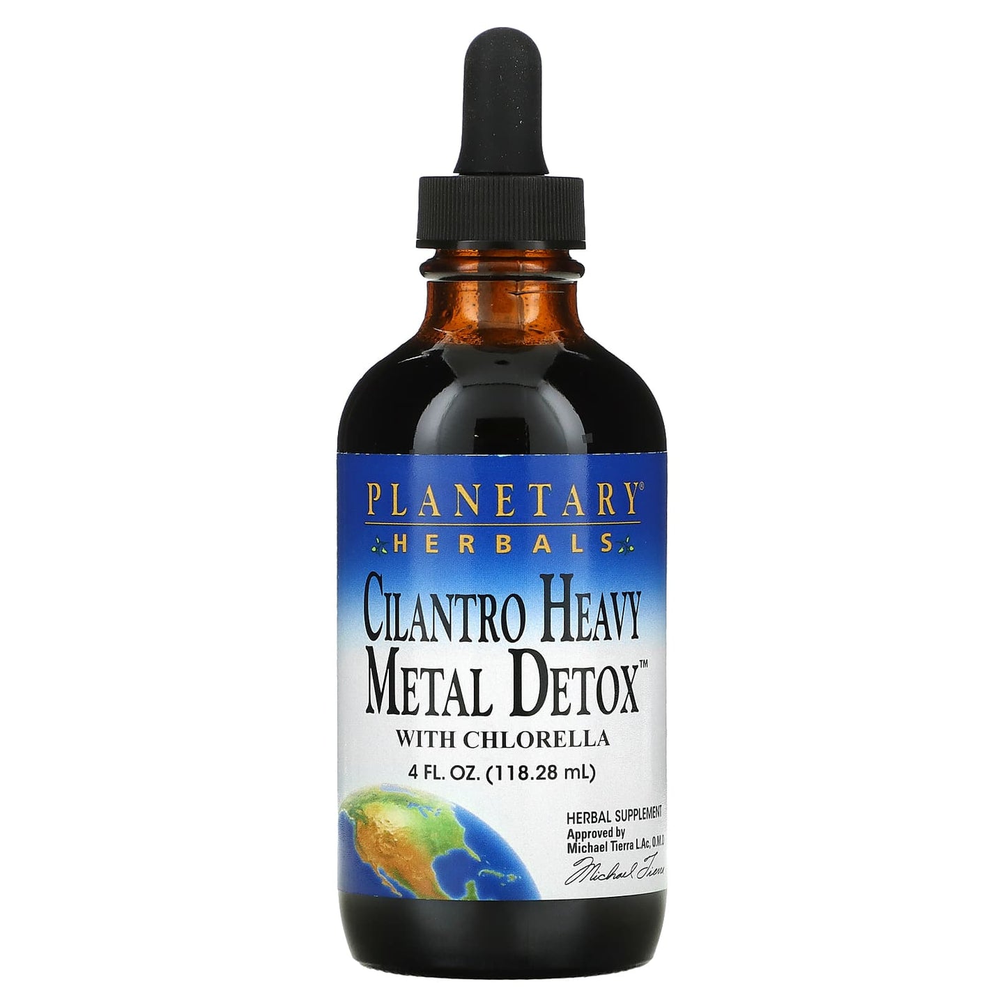 Planetary Herbals-Cilantro Heavy Metal Detox with Chlorella-4 fl oz (118.28 ml)