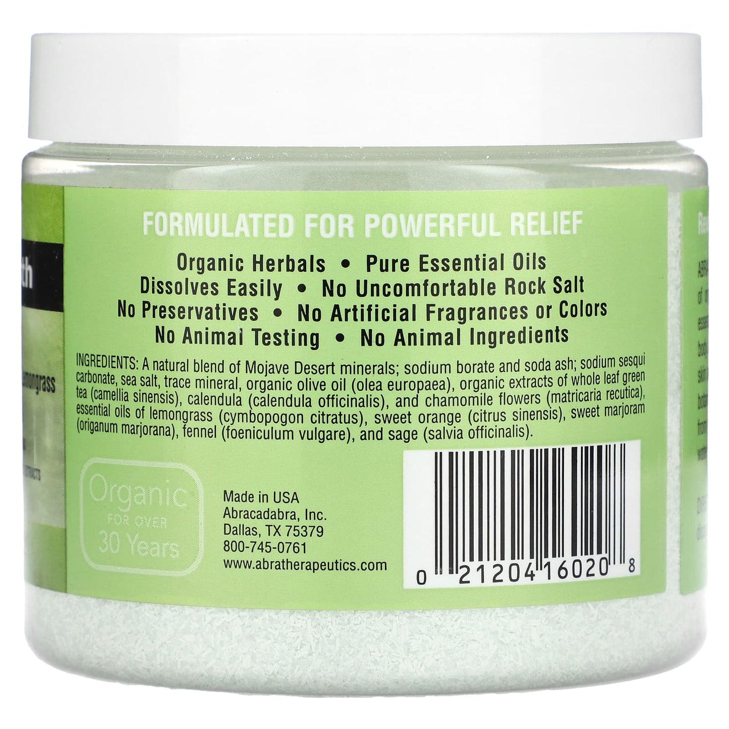 Abra Therapeutics, Green Tea Tonic Bath, 17 oz (482 g)