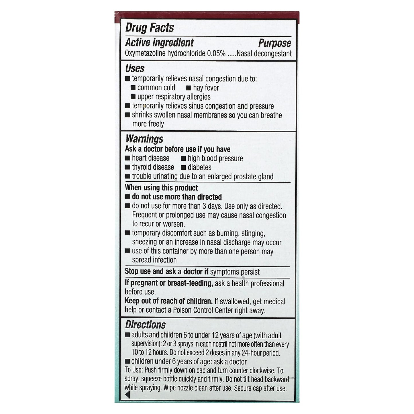 Afrin, Severe Congestion Nasal Spray, 1.2 fl oz (15 ml)