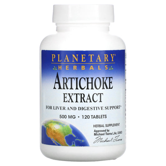 Planetary Herbals-Artichoke Extract-500 mg-120 Tablets