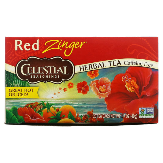 Celestial Seasonings-Herbal Tea-Red Zinger-Caffeine Free-20 Tea Bags-1.7 oz (49 g)